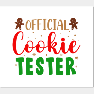 Official Cookie Tester Christmas Baking Team Gift Posters and Art